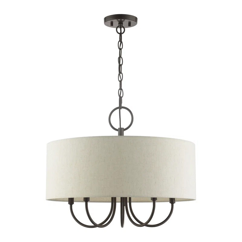 Ovyneth Klassischer Vintage-Trommel-Stoff-Kronleuchter-Letslighting