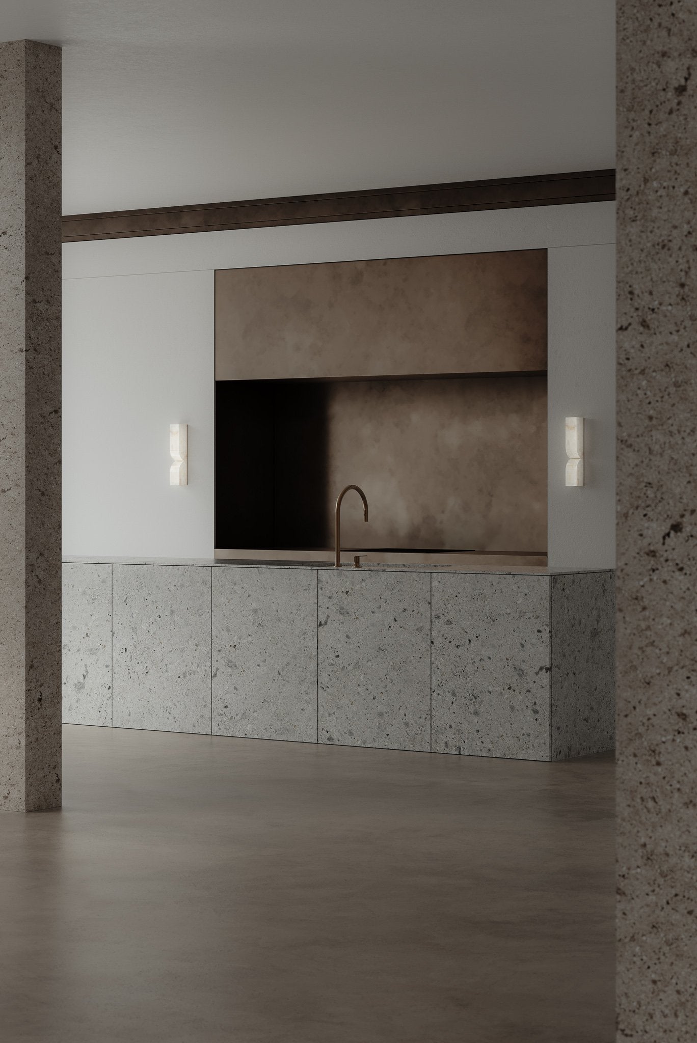 Lyvenisra Modern Minimalist Rectangular Alabaster Wall Lamp - Letslighting