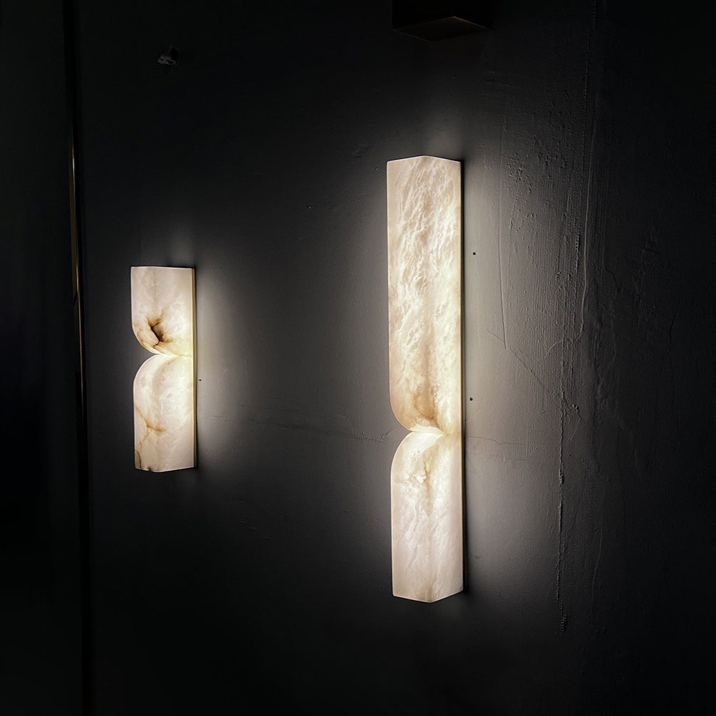 Lyvenisra Modern Minimalist Rectangular Alabaster Wall Lamp - Letslighting