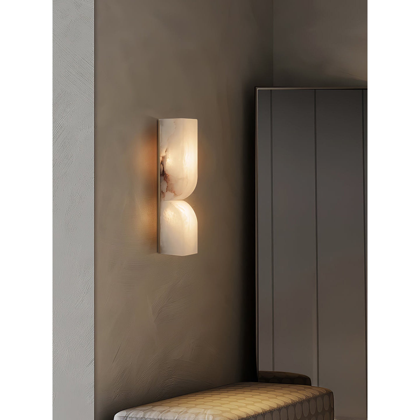 Lyvenisra Modern Minimalist Rectangular Alabaster Wall Lamp - Letslighting