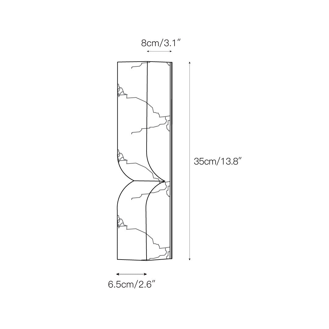 Lyvenisra Modern Minimalist Rectangular Alabaster Wall Lamp - Letslighting