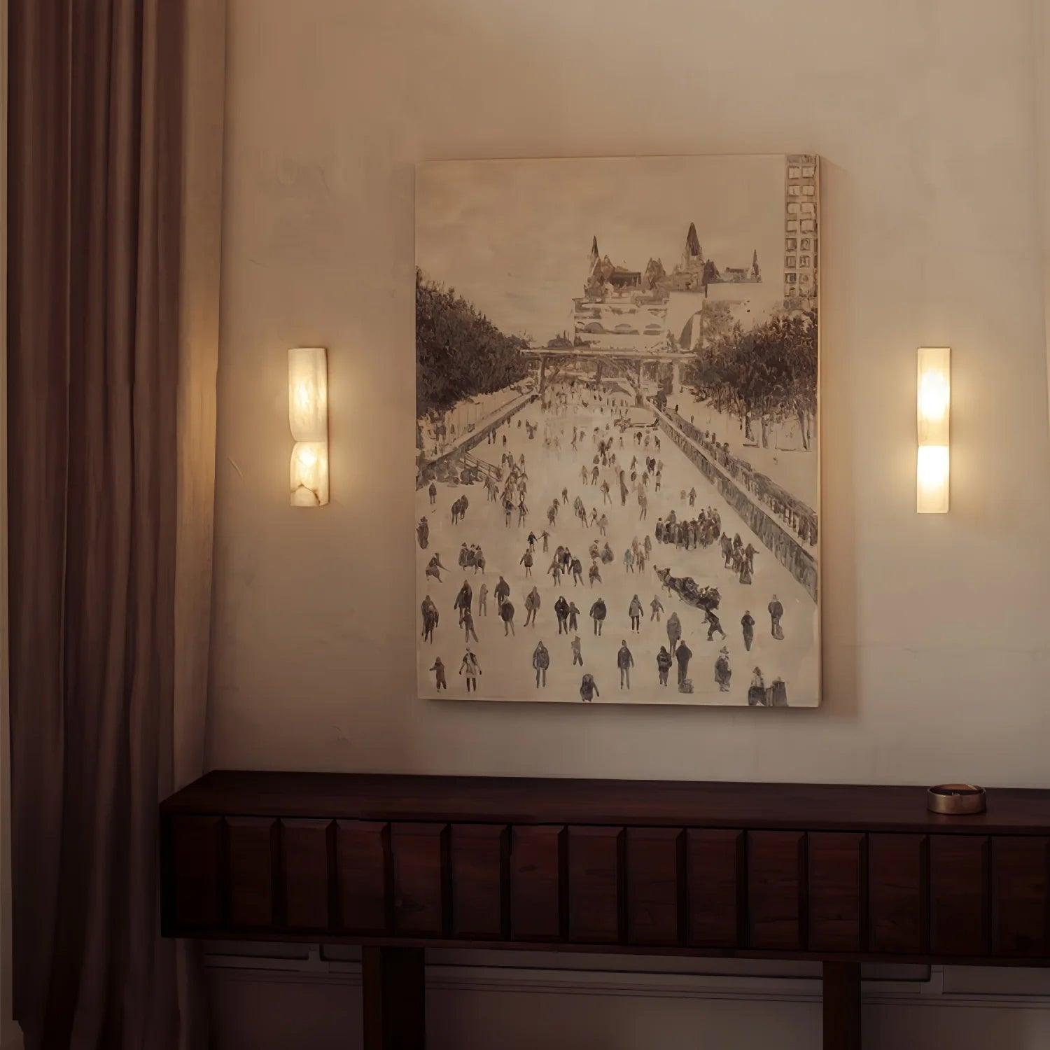 Lyvenisra Modern Minimalist Rectangular Alabaster Wall Lamp - Letslighting