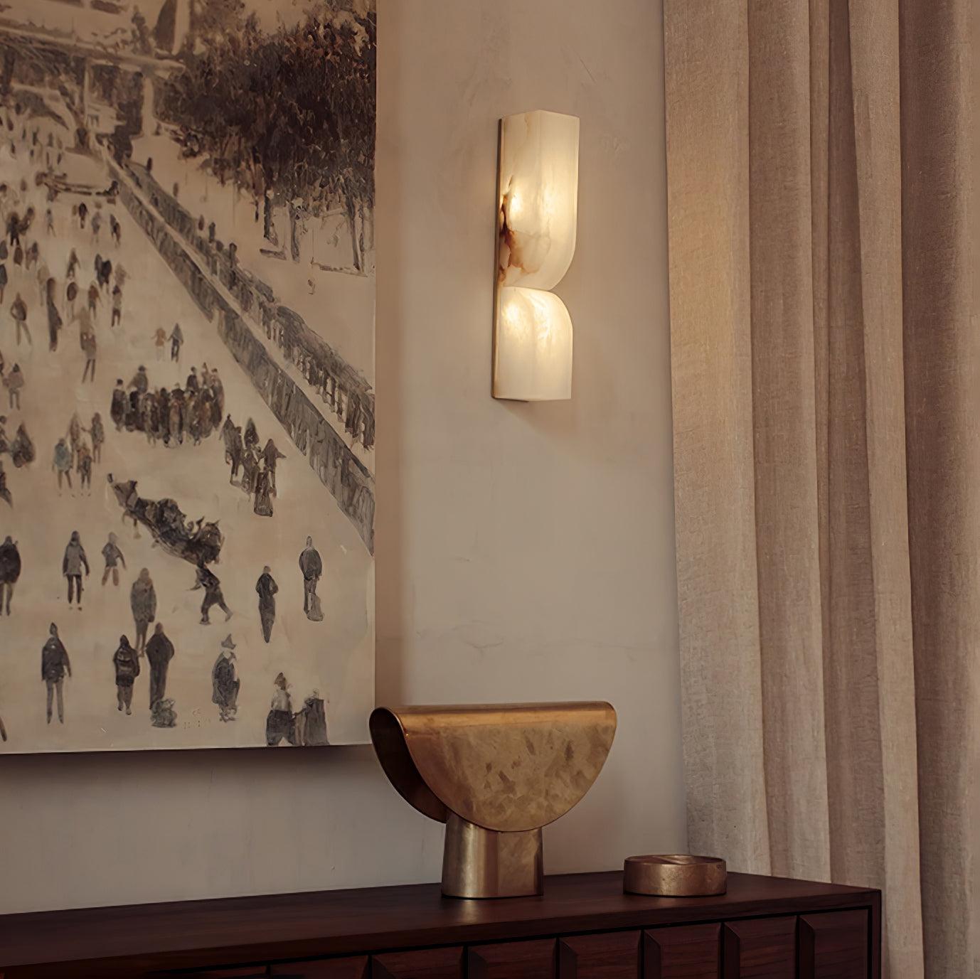 Lyvenisra Modern Minimalist Rectangular Alabaster Wall Lamp - Letslighting