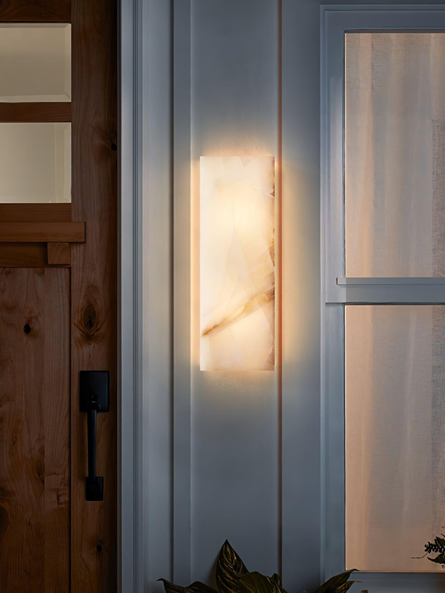 Orvian Minimalist Alabaster Outdoor Wall Light - Neutralighting