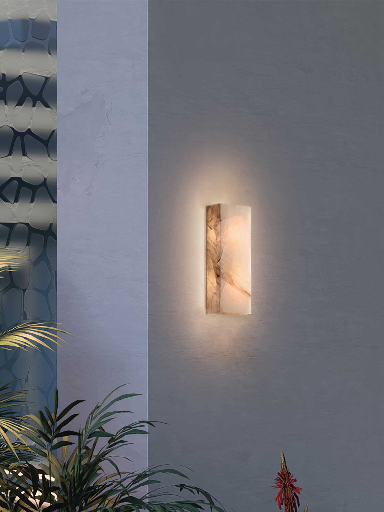 Orvian Minimalist Alabaster Outdoor Wall Light - Neutralighting