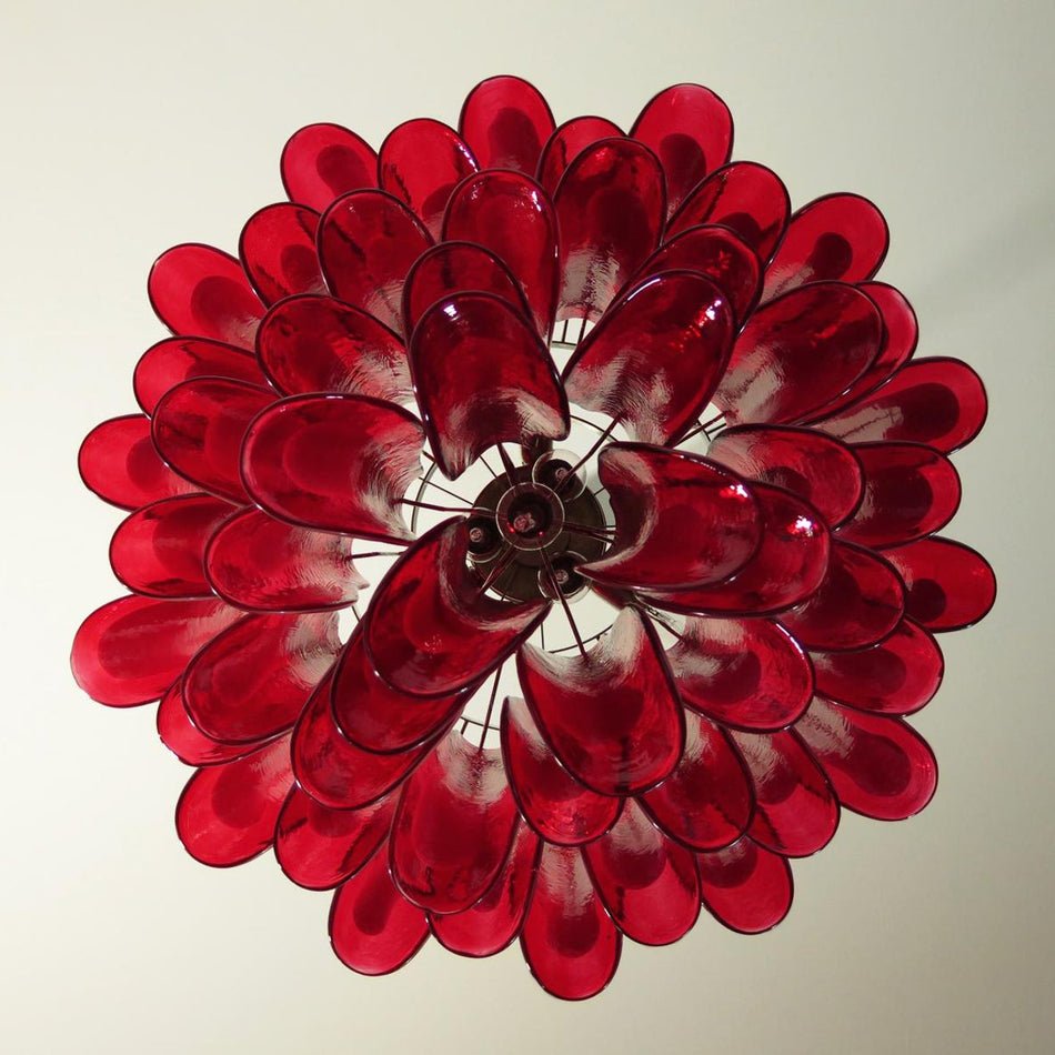 Aurora Chandelier Red Murano Petals - Neutralighting