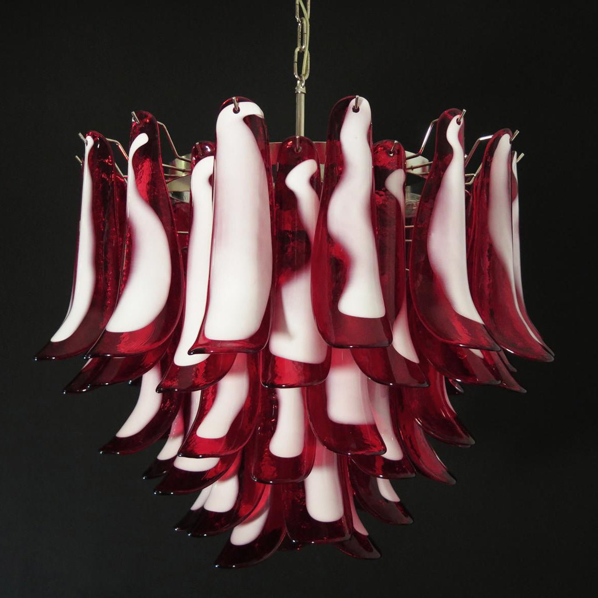Aurora Chandelier Red Murano Petals - Neutralighting