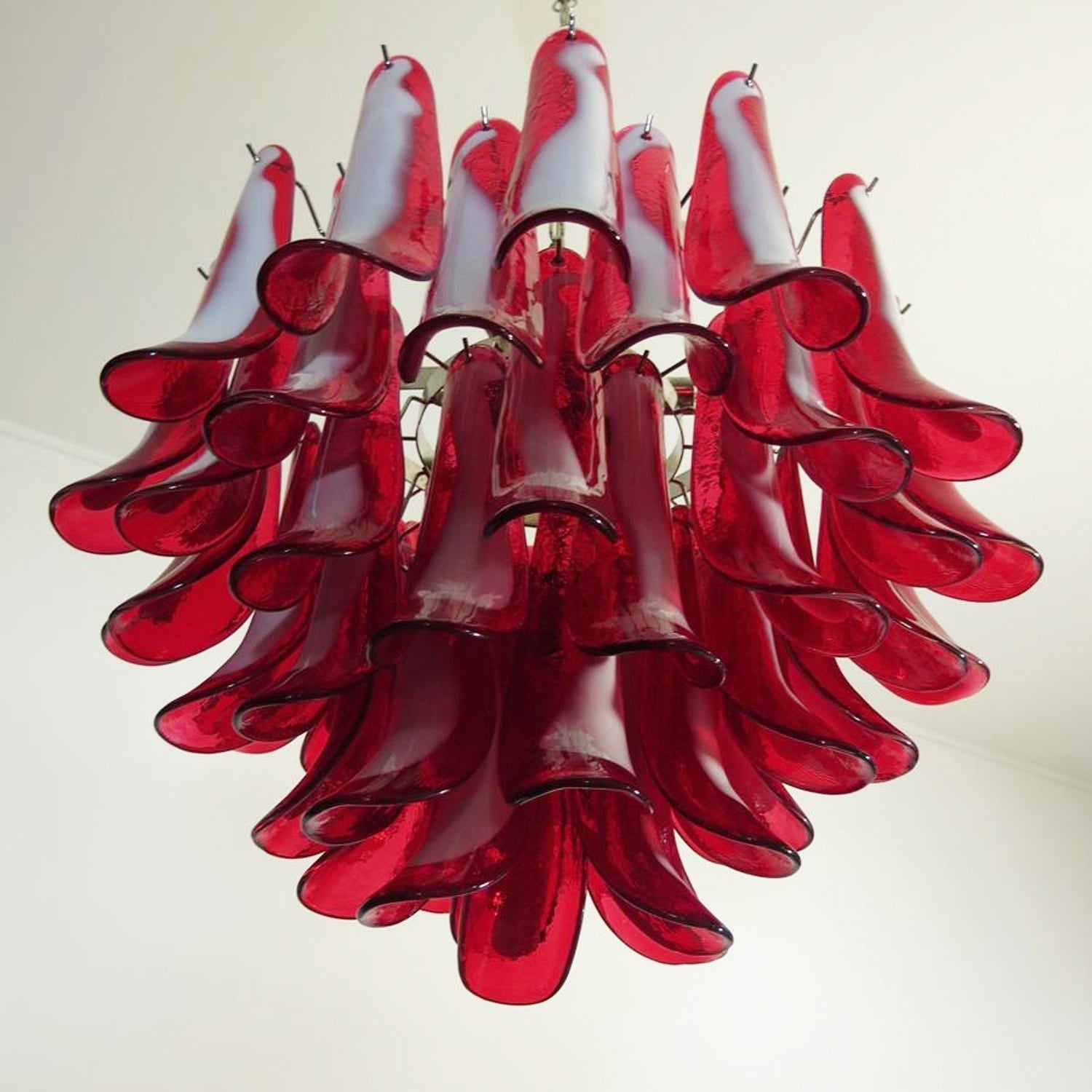 Aurora Chandelier Red Murano Petals - Neutralighting