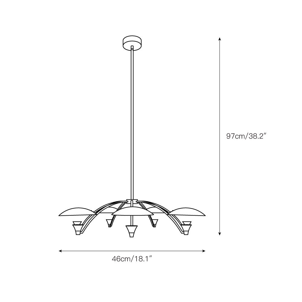 Cumiror Messing Modular Gruppen Deckenleuchte-Letslighting