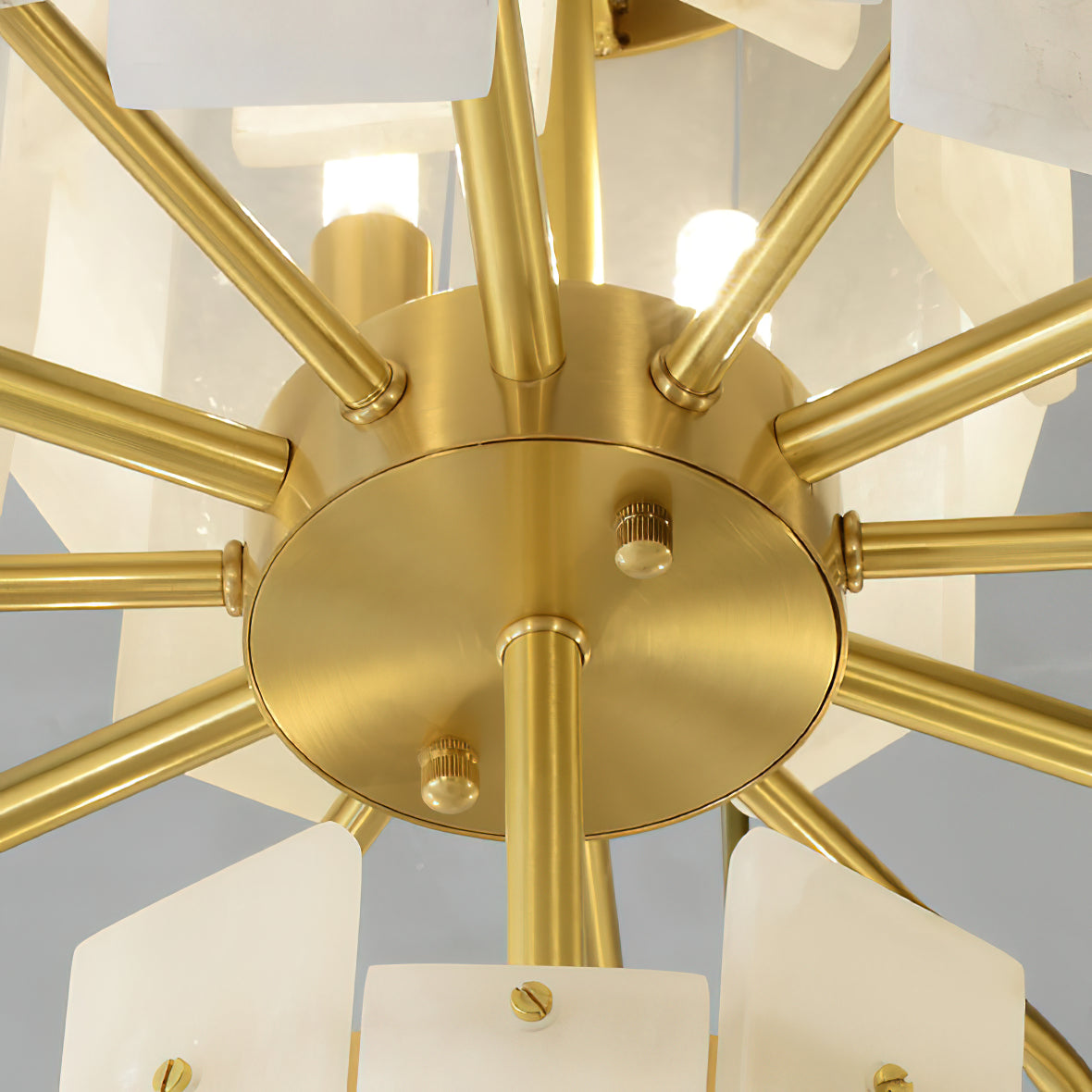 Zosolia Postmodern Luxury Brass Alabaster Chandelier - Letslighting