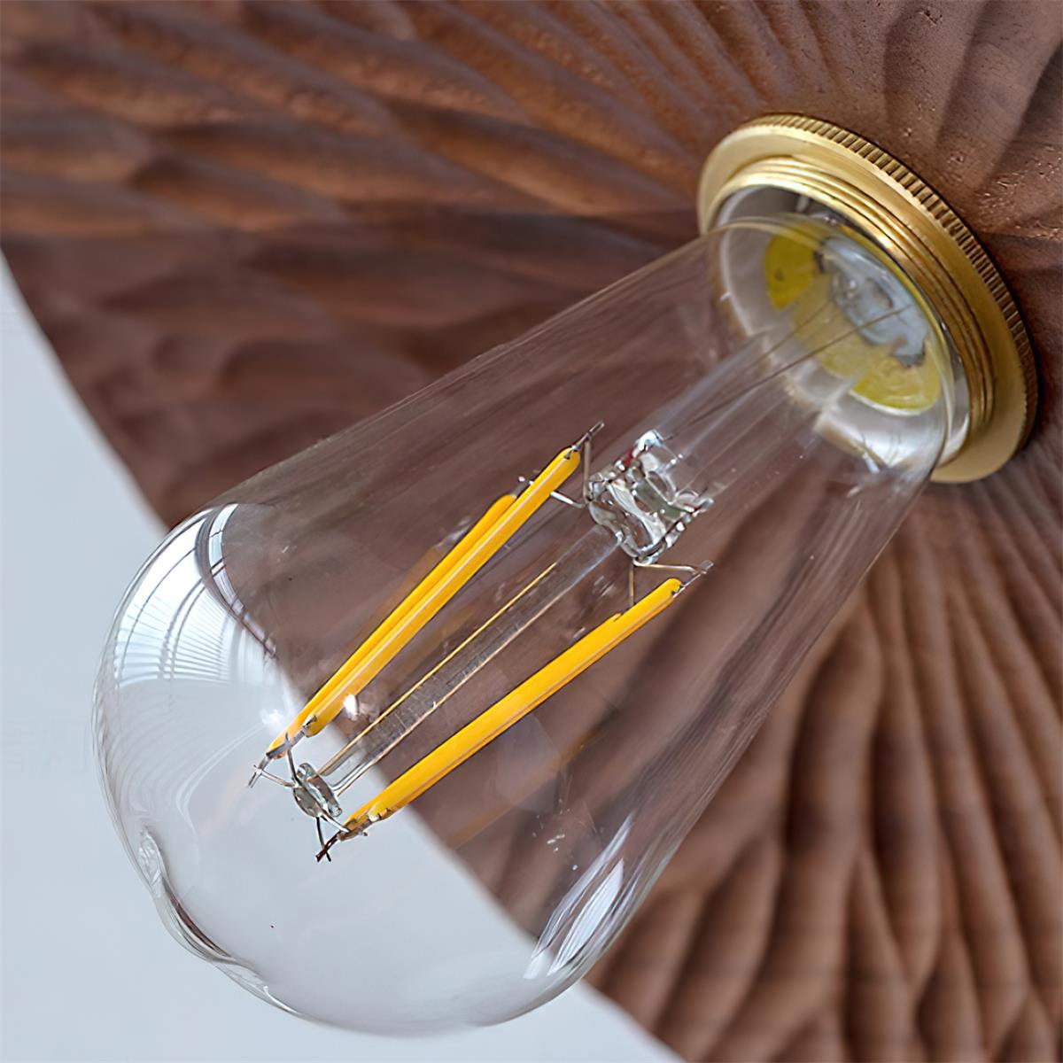 Rei Pendelleuchte Holz Rund Vintage-Letslighting