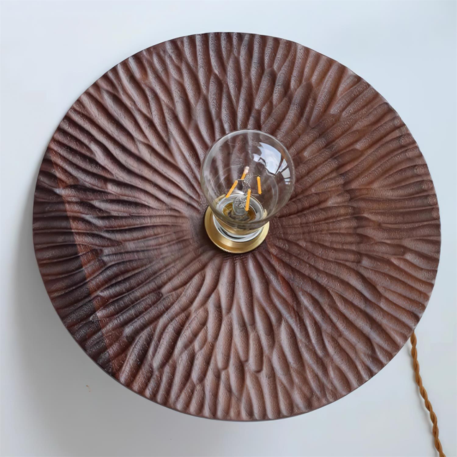 Rei Pendelleuchte Holz Rund Vintage-Letslighting