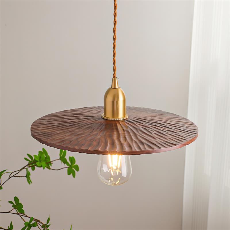 Rei Pendelleuchte Holz Rund Vintage-Letslighting