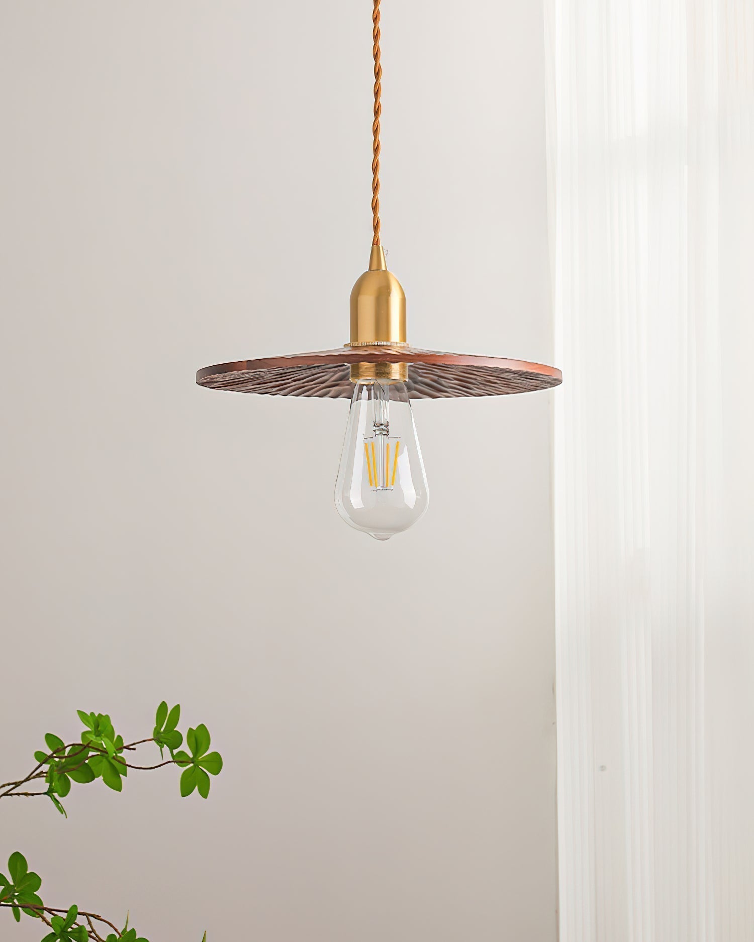Rei Pendelleuchte Holz Rund Vintage-Letslighting