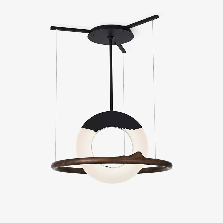 Mytalan Kreisförmige Pendelleuchte aus Holz-Letslighting