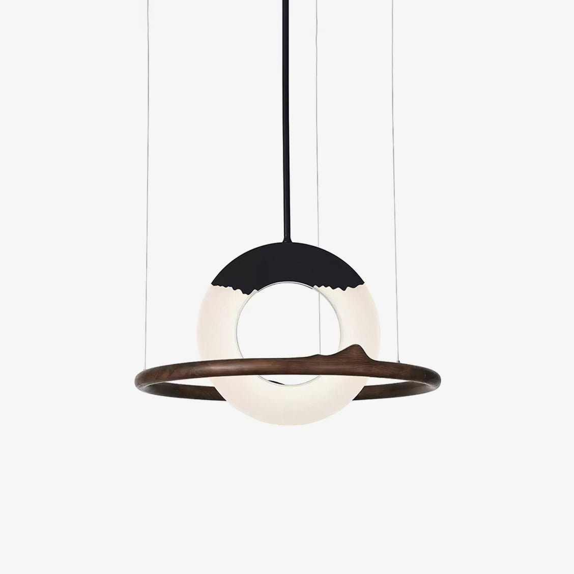 Mytalan Kreisförmige Pendelleuchte aus Holz-Letslighting