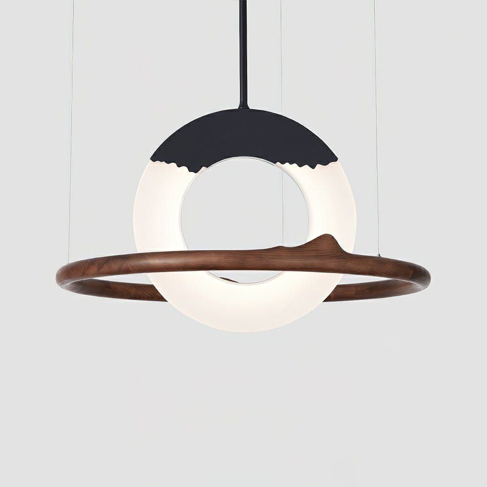 Mytalan Kreisförmige Pendelleuchte aus Holz-Letslighting