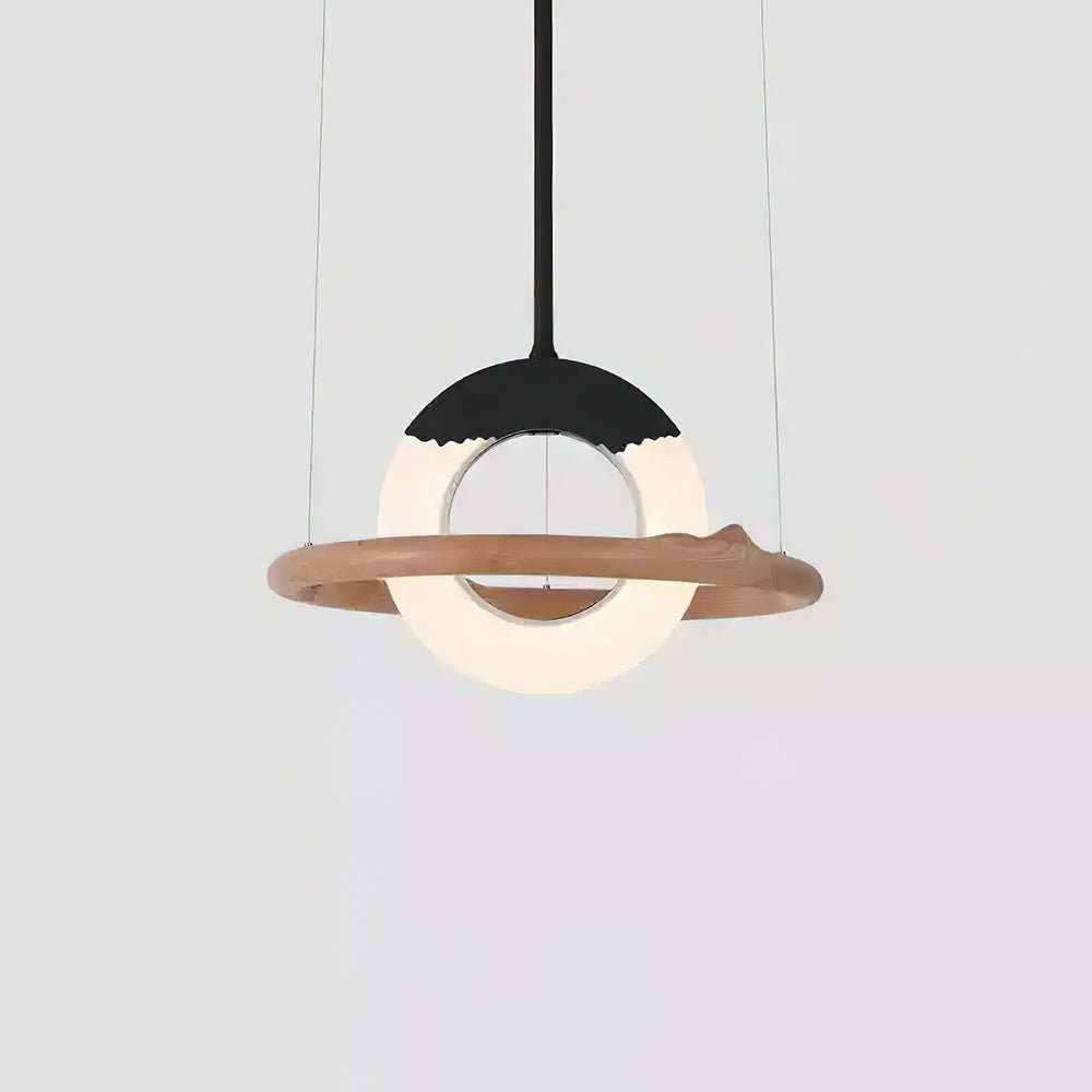 Mytalan Kreisförmige Pendelleuchte aus Holz-Letslighting