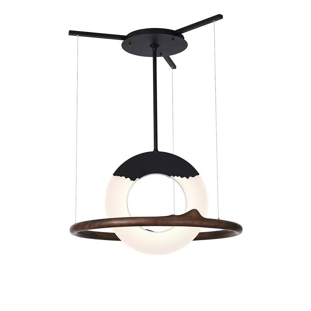 Mytalan Kreisförmige Pendelleuchte aus Holz-Letslighting