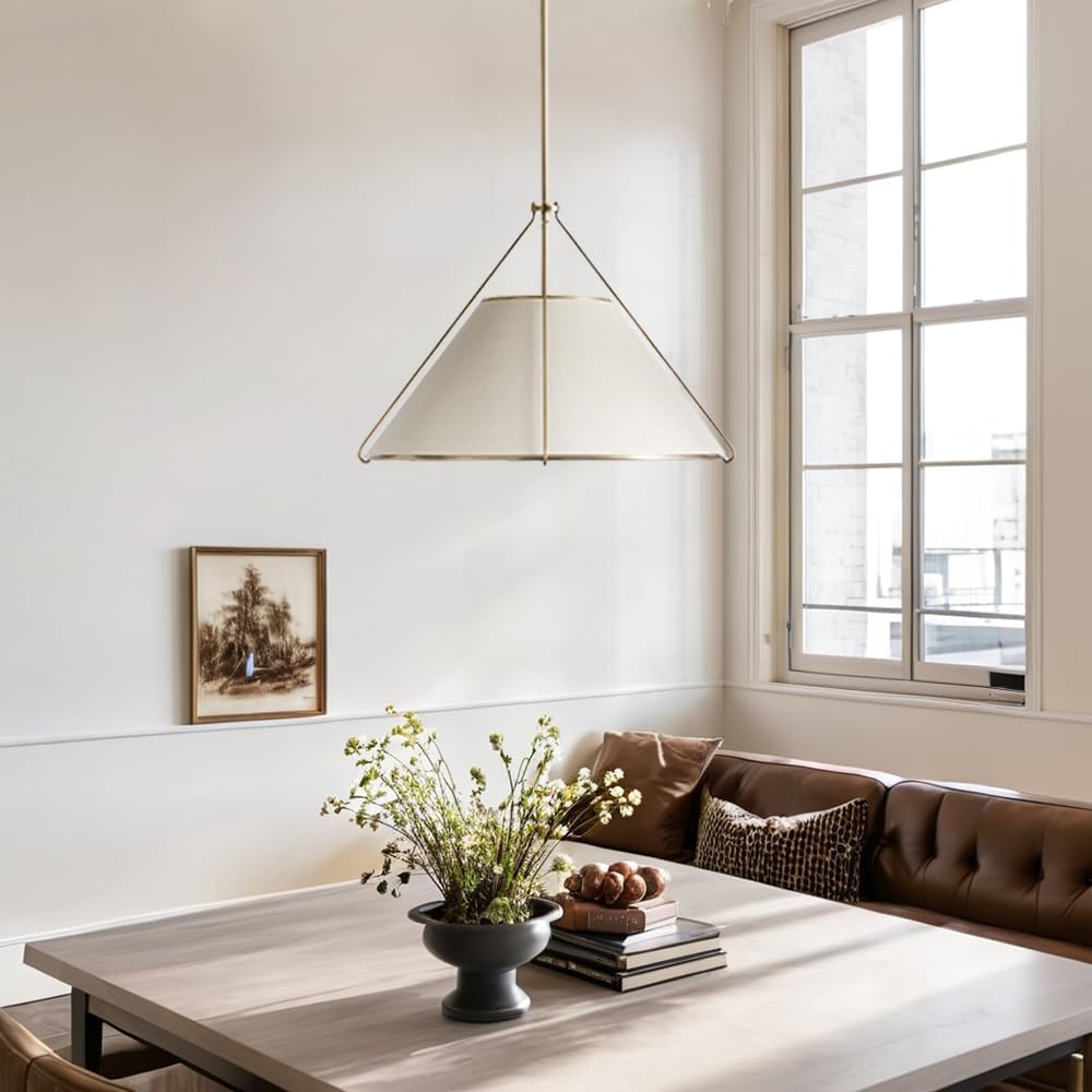 Voloraris Vintage Industrial Konisch Stoff Pendelleuchte-Letslighting