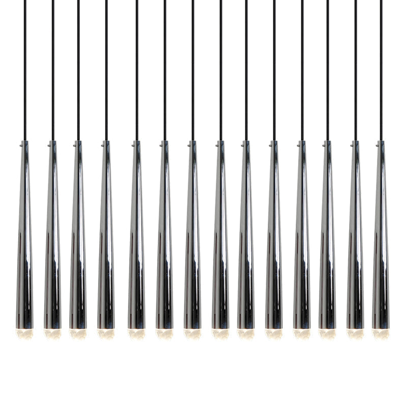 Chandelier with Polished Brass and Crystal Shades Minimalist - Letslighting