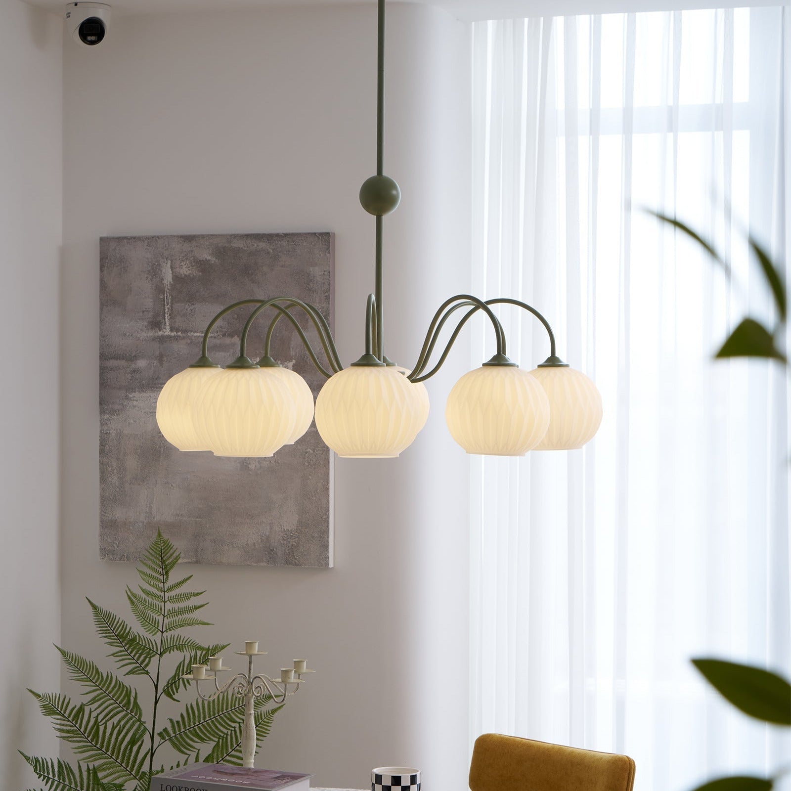 Tulip Kronleuchter mit Wellen-Glas-Letslighting