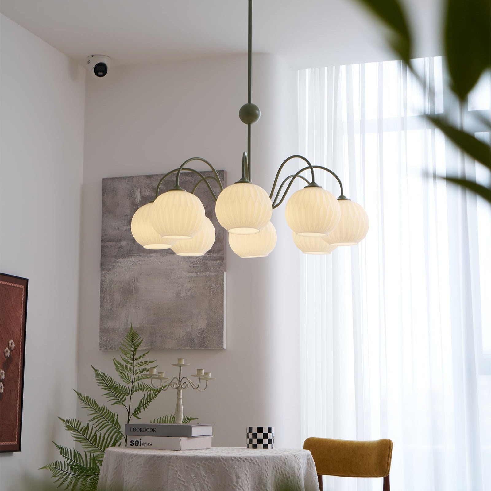 Tulip Kronleuchter mit Wellen-Glas-Letslighting