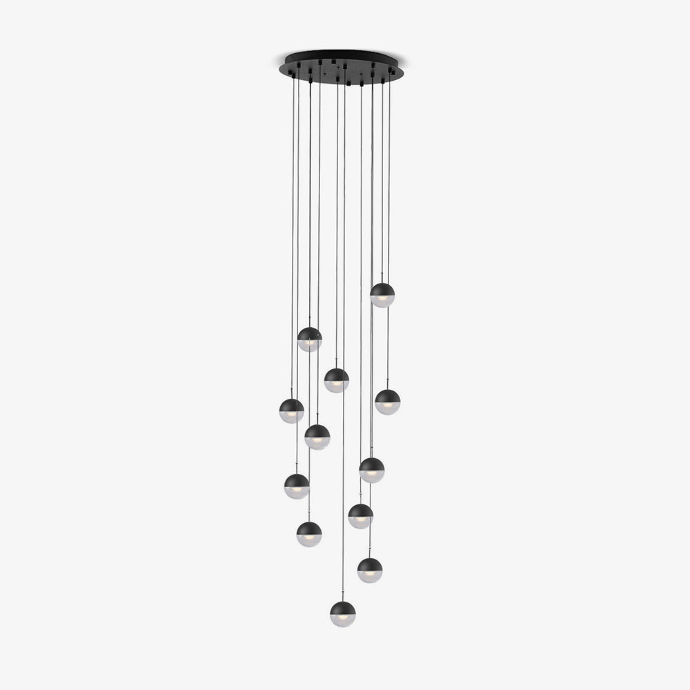 Solara Pendelleuchte Stahl Glas Mehrfach Tropfen-Letslighting