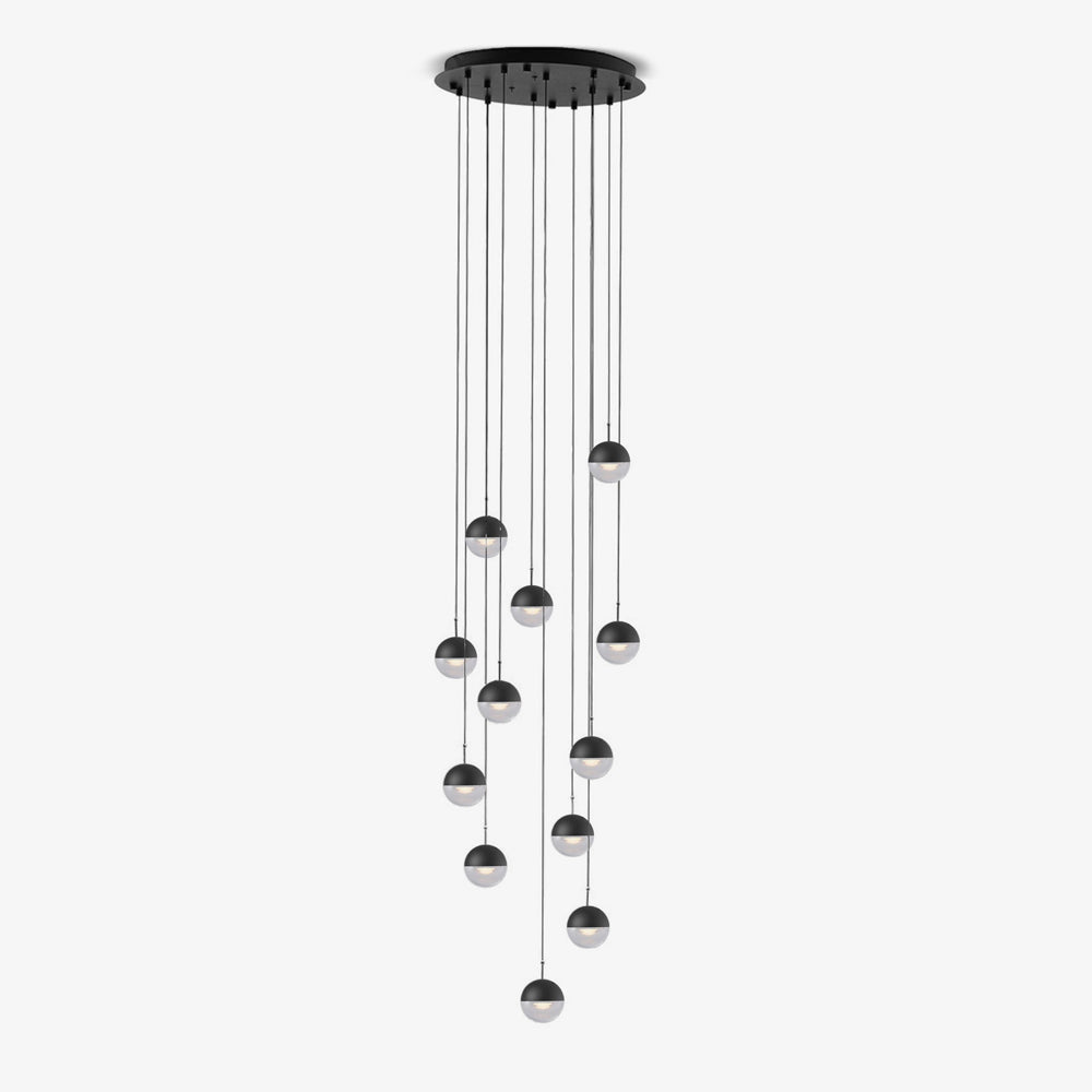 Solara Pendelleuchte Stahl Glas Mehrfach Tropfen-Letslighting