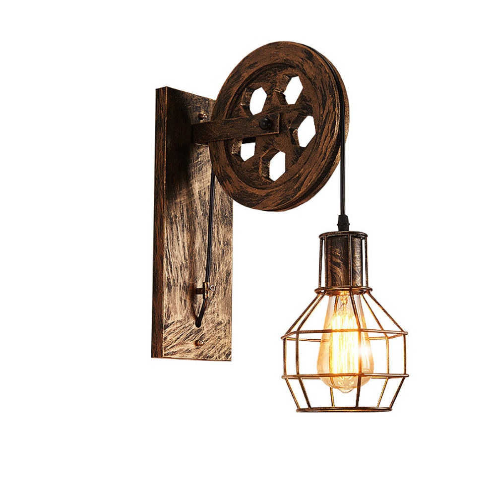 Silva Modern Wandleuchte, Metall, Rost/Bronze/Schwarz, Schlafzimmer