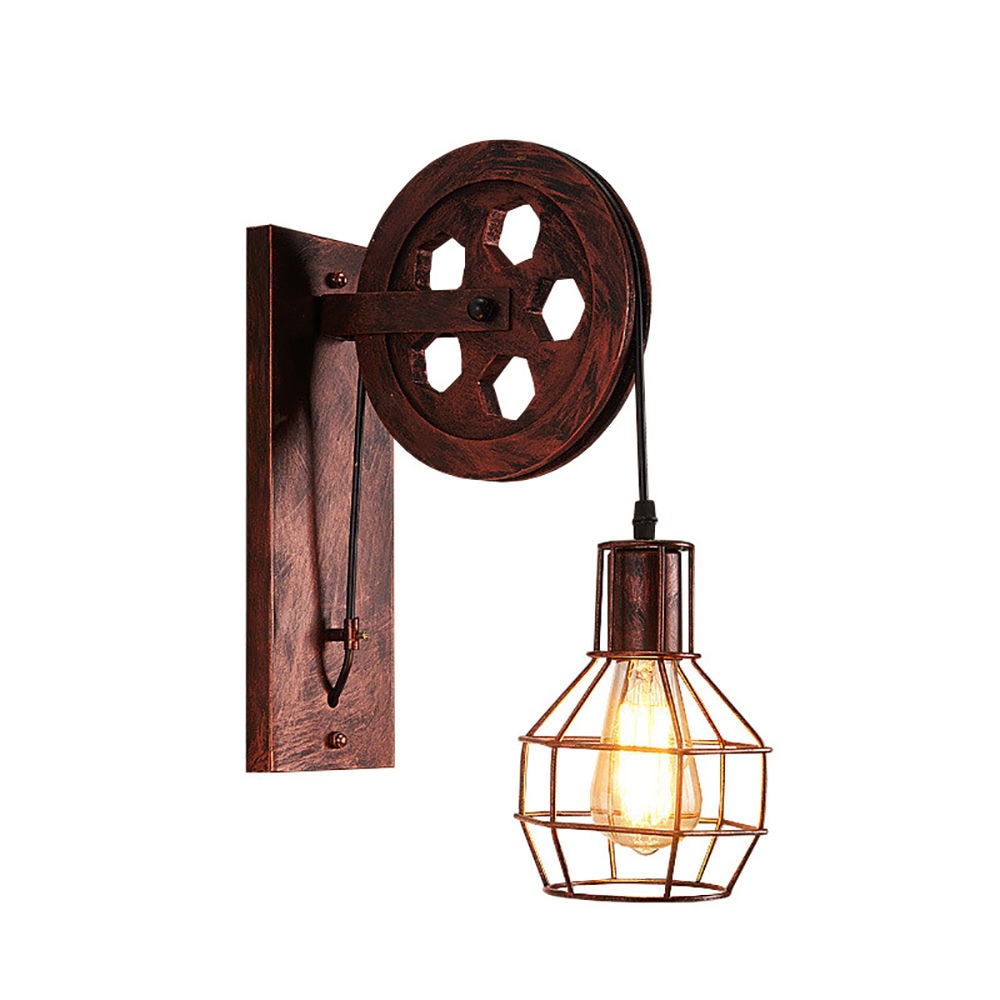 Silva Modern Wandleuchte, Metall, Rost/Bronze/Schwarz, Schlafzimmer