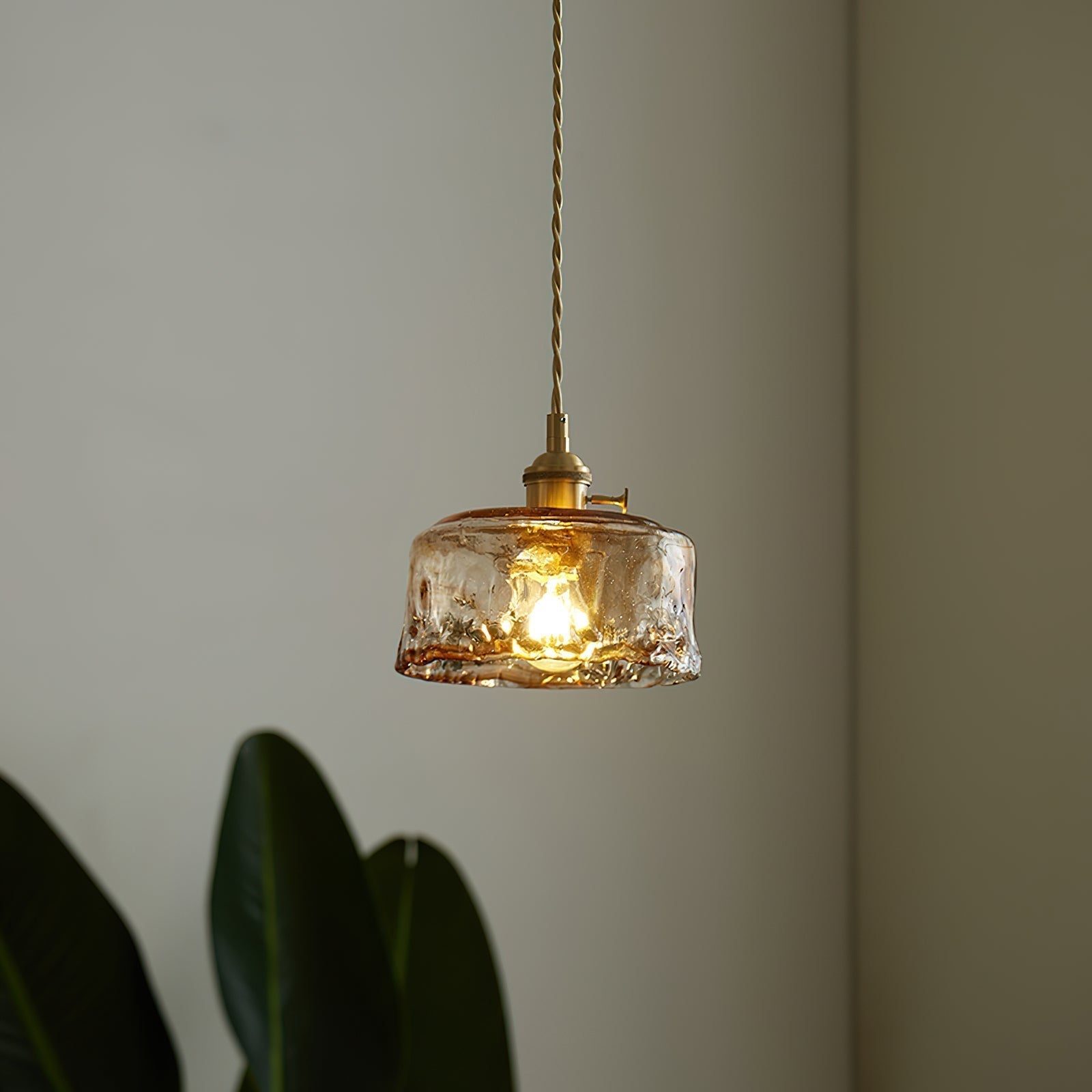 Amberlyn Vintage Amber Glass Pendant Light - Letslighting