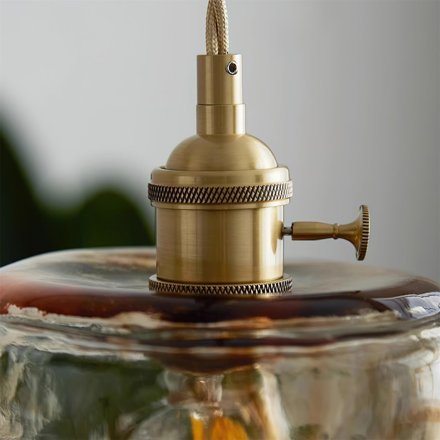 Amberlyn Vintage Amber Glass Pendant Light - Letslighting