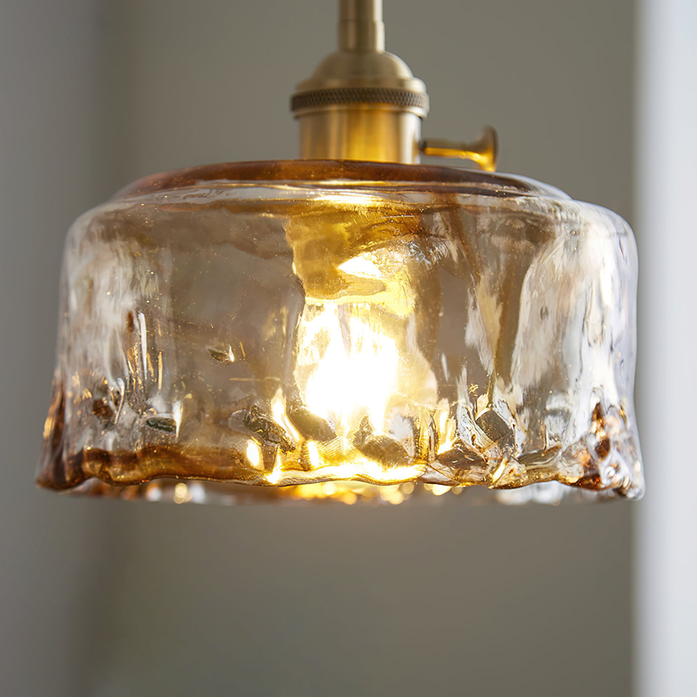 Amberlyn Vintage Amber Glass Pendant Light - Letslighting