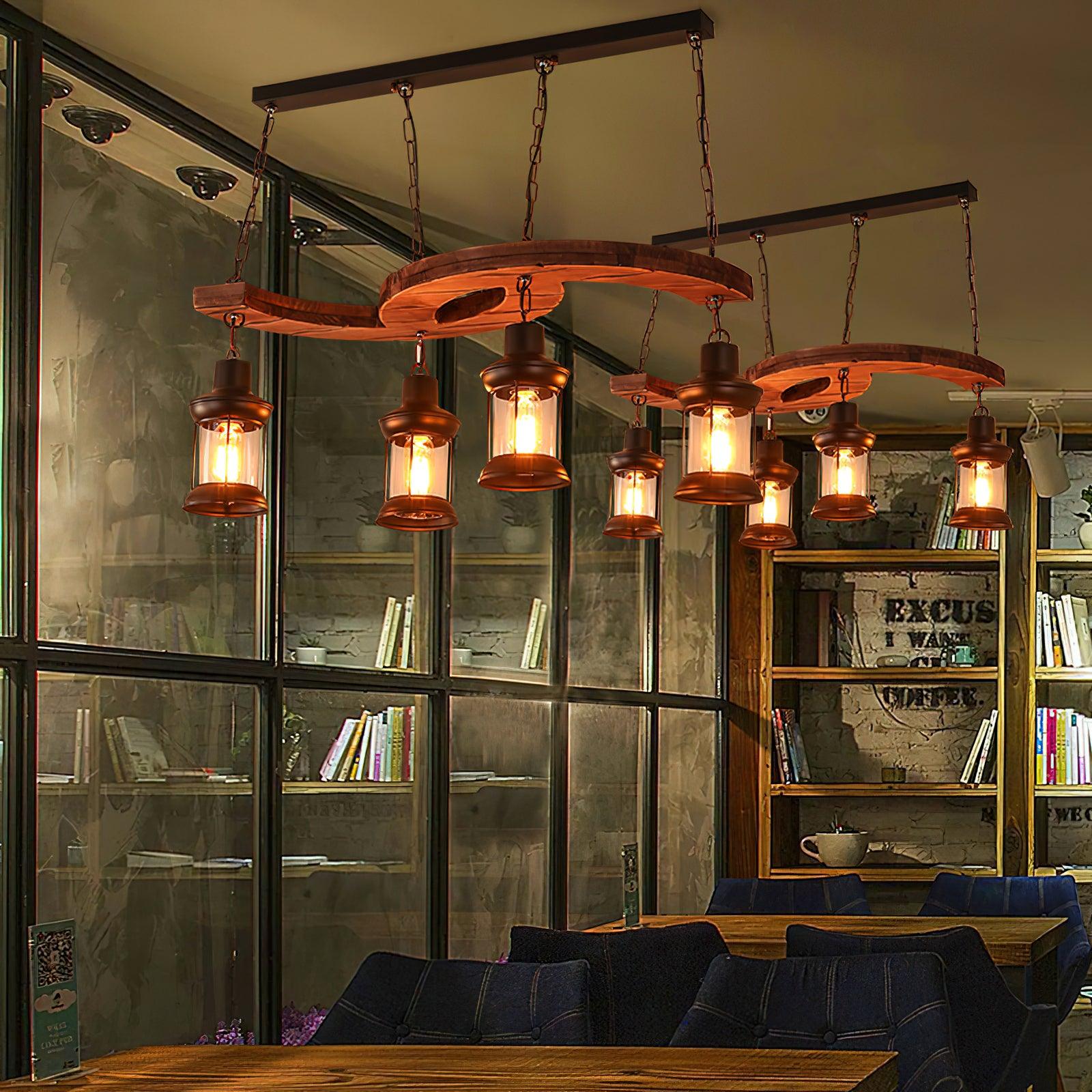 Aurora Kronleuchter Boot Holz Vintage-Letslighting