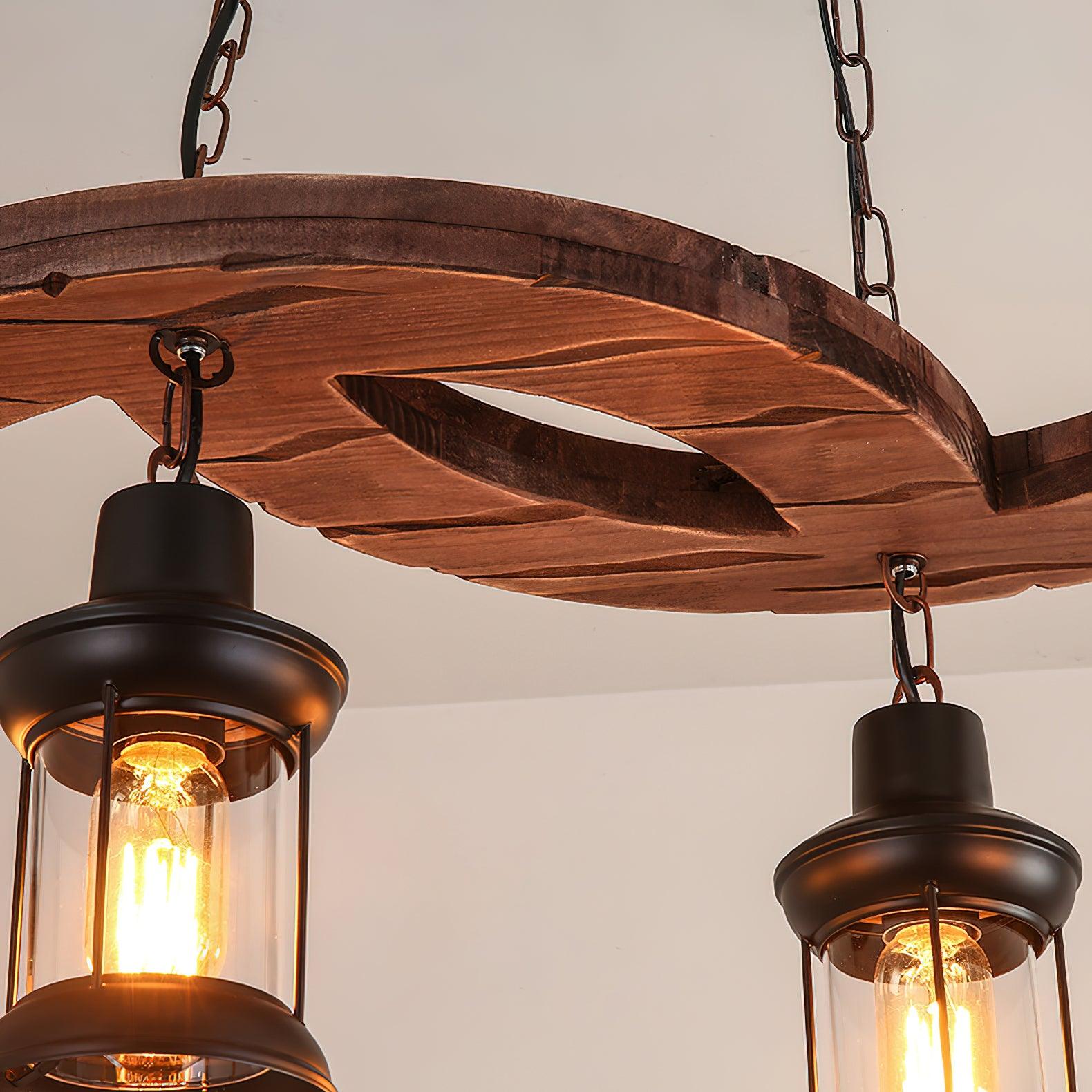 Aurora Kronleuchter Boot Holz Vintage-Letslighting