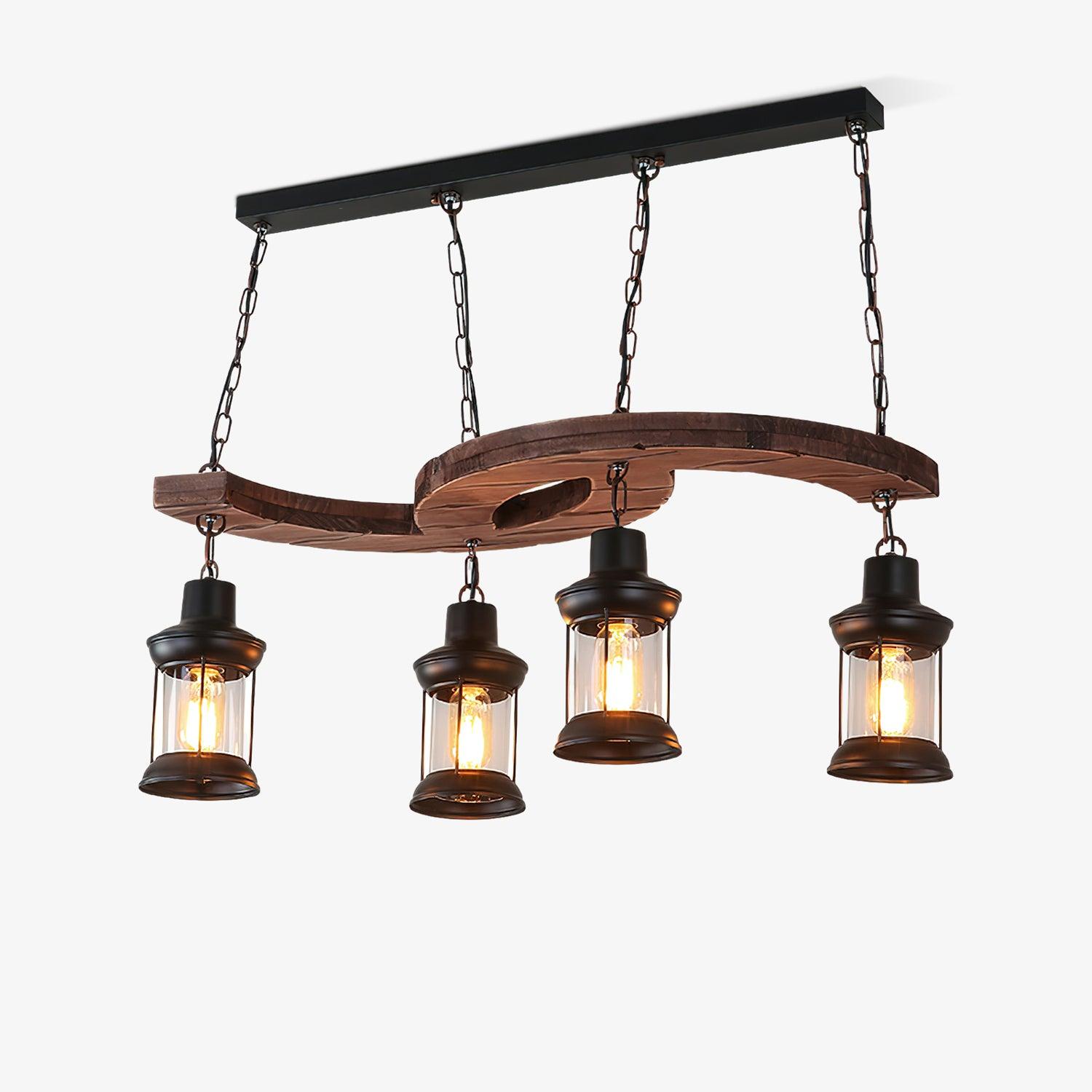 Aurora Kronleuchter Boot Holz Vintage-Letslighting