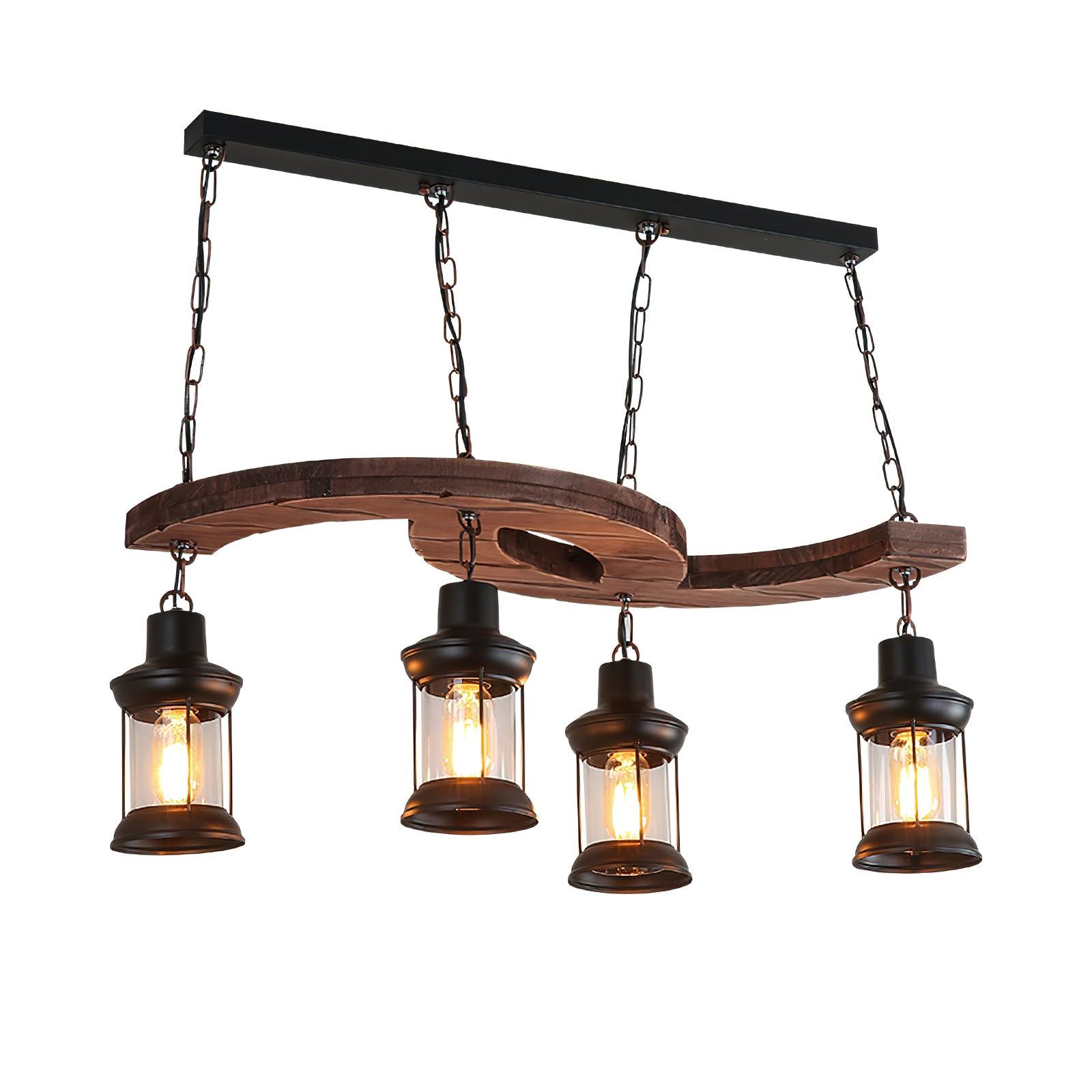 Aurora Kronleuchter Boot Holz Vintage-Letslighting