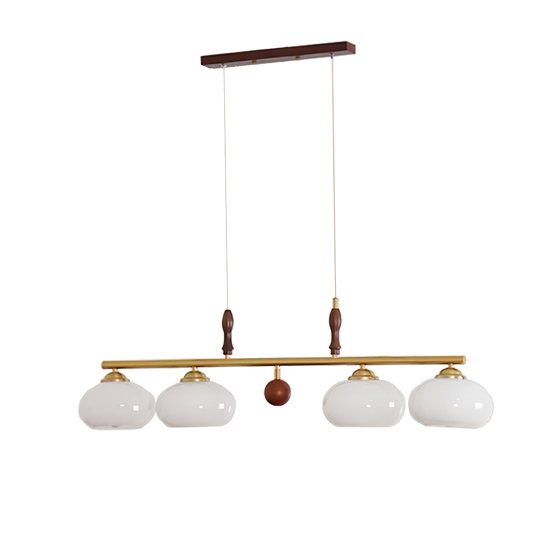 Lustra Retro Pendelleuchte Gelbes Glas Messing-Letslighting