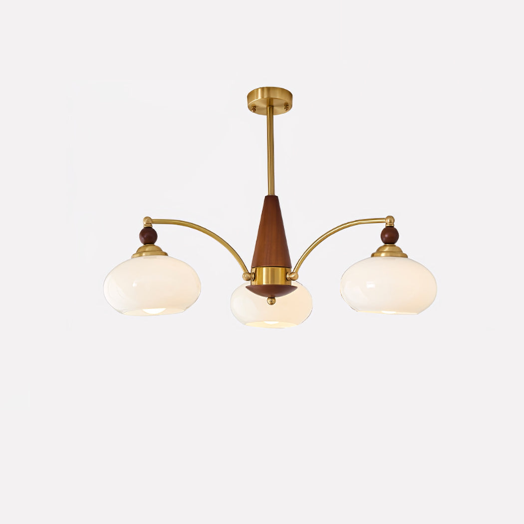 Lustra Retro Pendelleuchte Gelbes Glas Messing-Letslighting