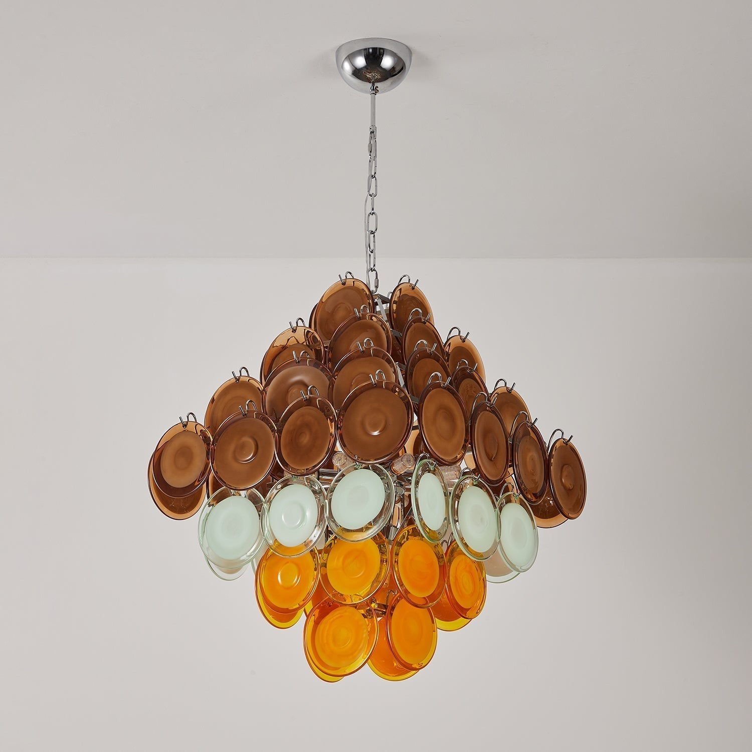 Aurora Chandelier Retro Glass Disc Multicolor Vintage - Neutralighting