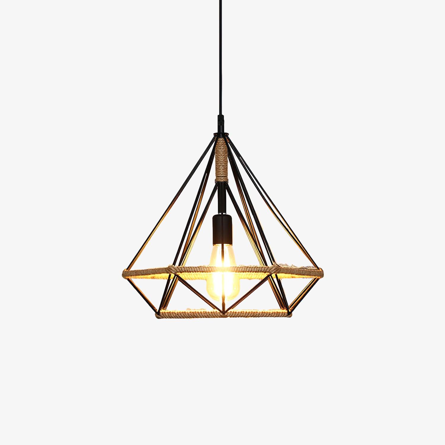 Evliran Retro Hanfseil Interessante Pendelleuchte-Letslighting