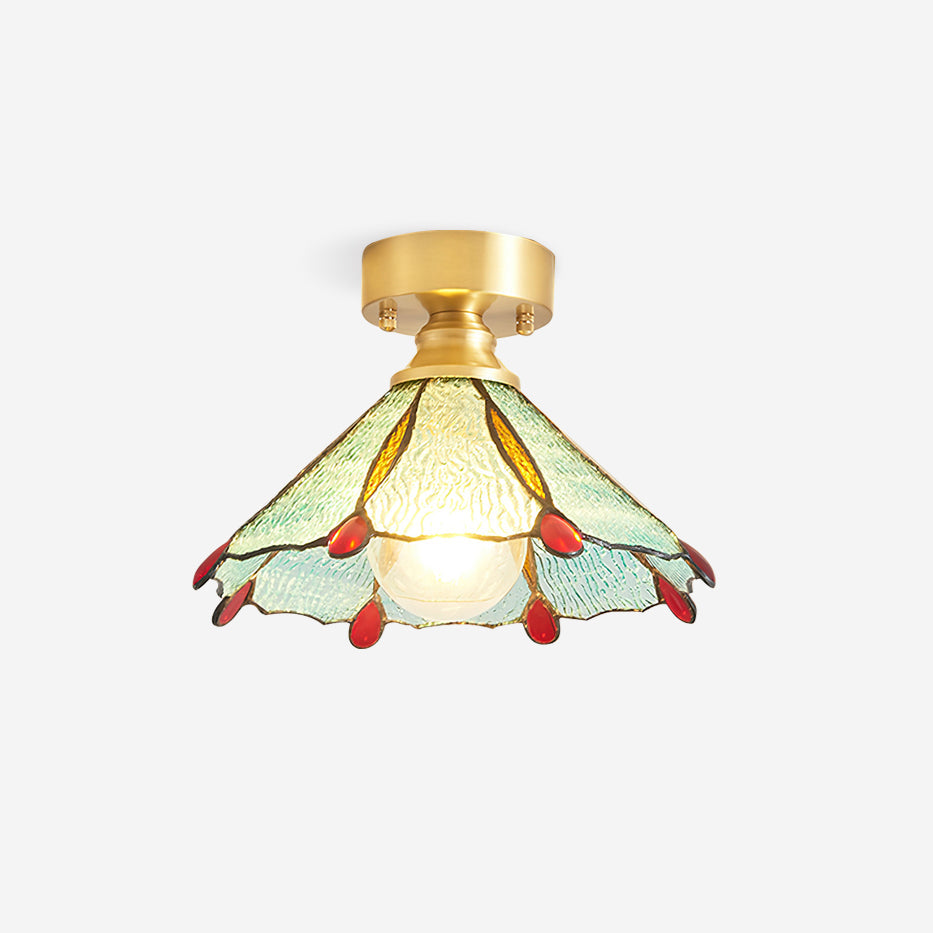 Civelle Tiffany Style Stained Glass Ceiling Light - Letslighting