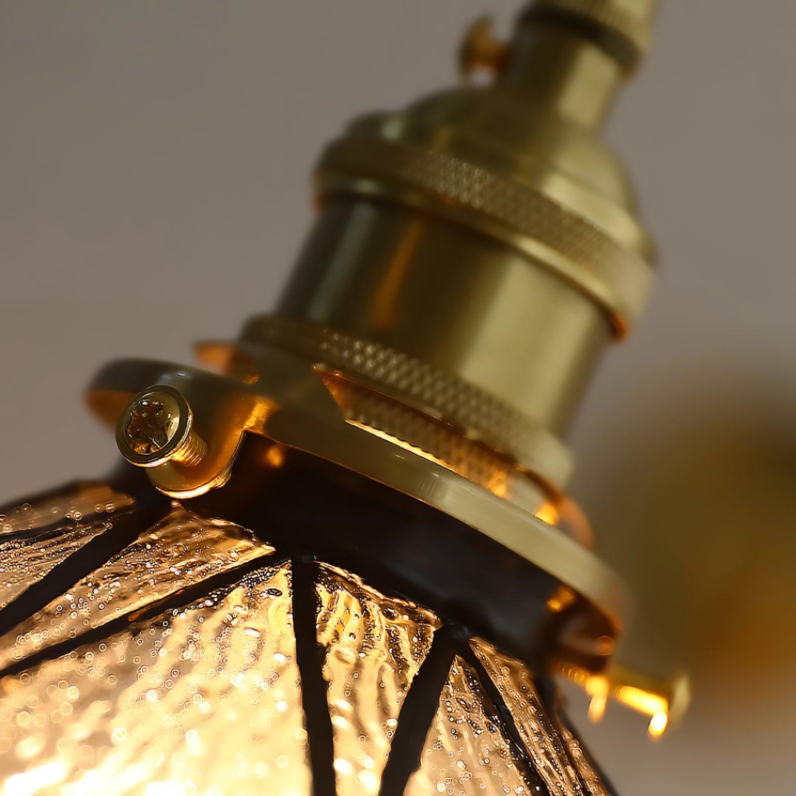 Wandleuchte Geometrisch Buntglas Schirm Vintage Messing Arm Ländlich-Letslighting