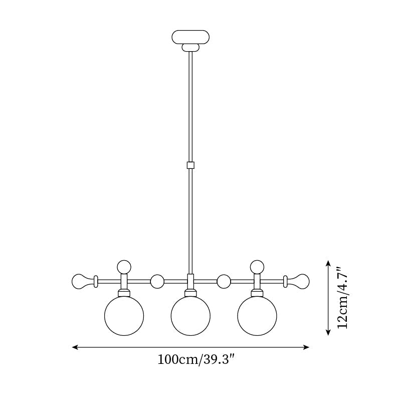 Kronleuchter Linear Globus LED Glühbirne Esszimmer Küche Insel-Letslighting
