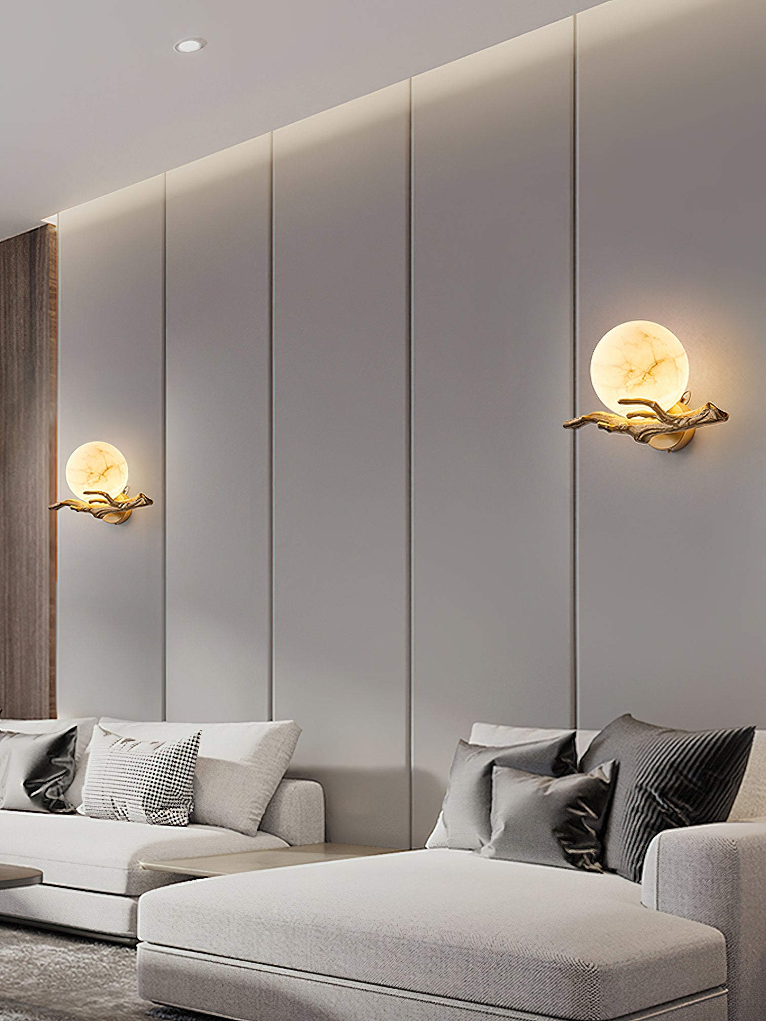 Ormirara Modern Minimalist Retro Twigs Alabaster Wall Lamp - Letslighting