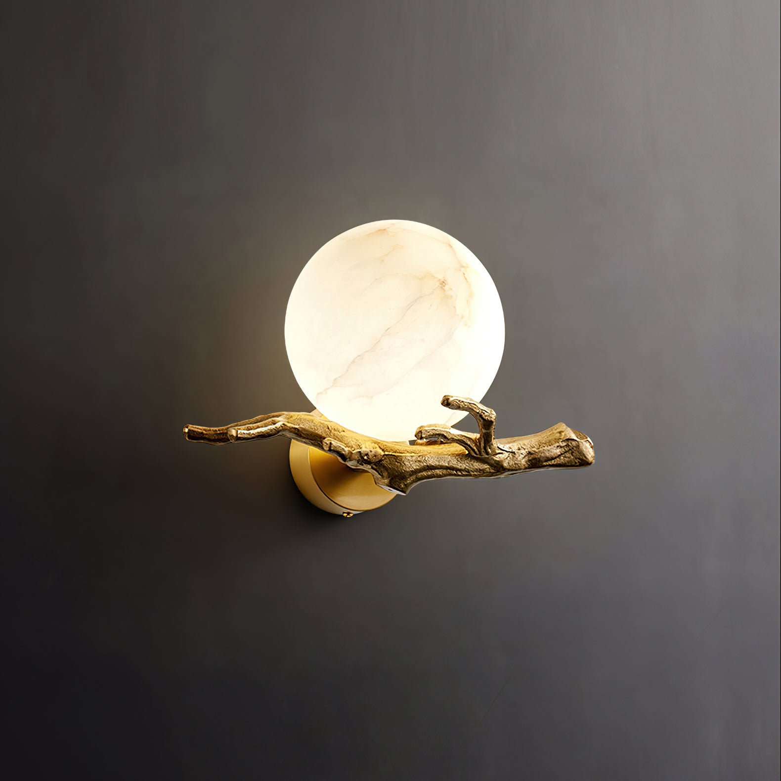 Ormirara Modern Minimalist Retro Twigs Alabaster Wall Lamp - Letslighting