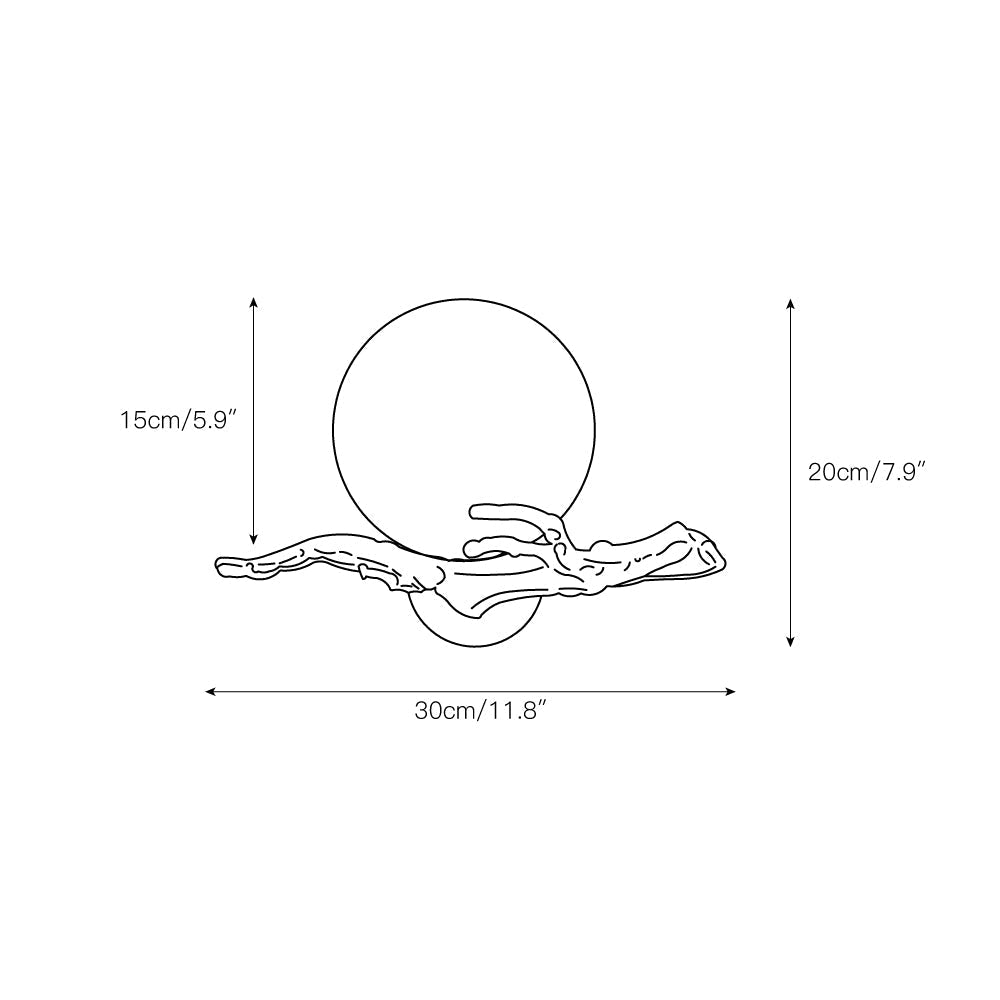 Ormirara Modern Minimalist Retro Twigs Alabaster Wall Lamp - Letslighting