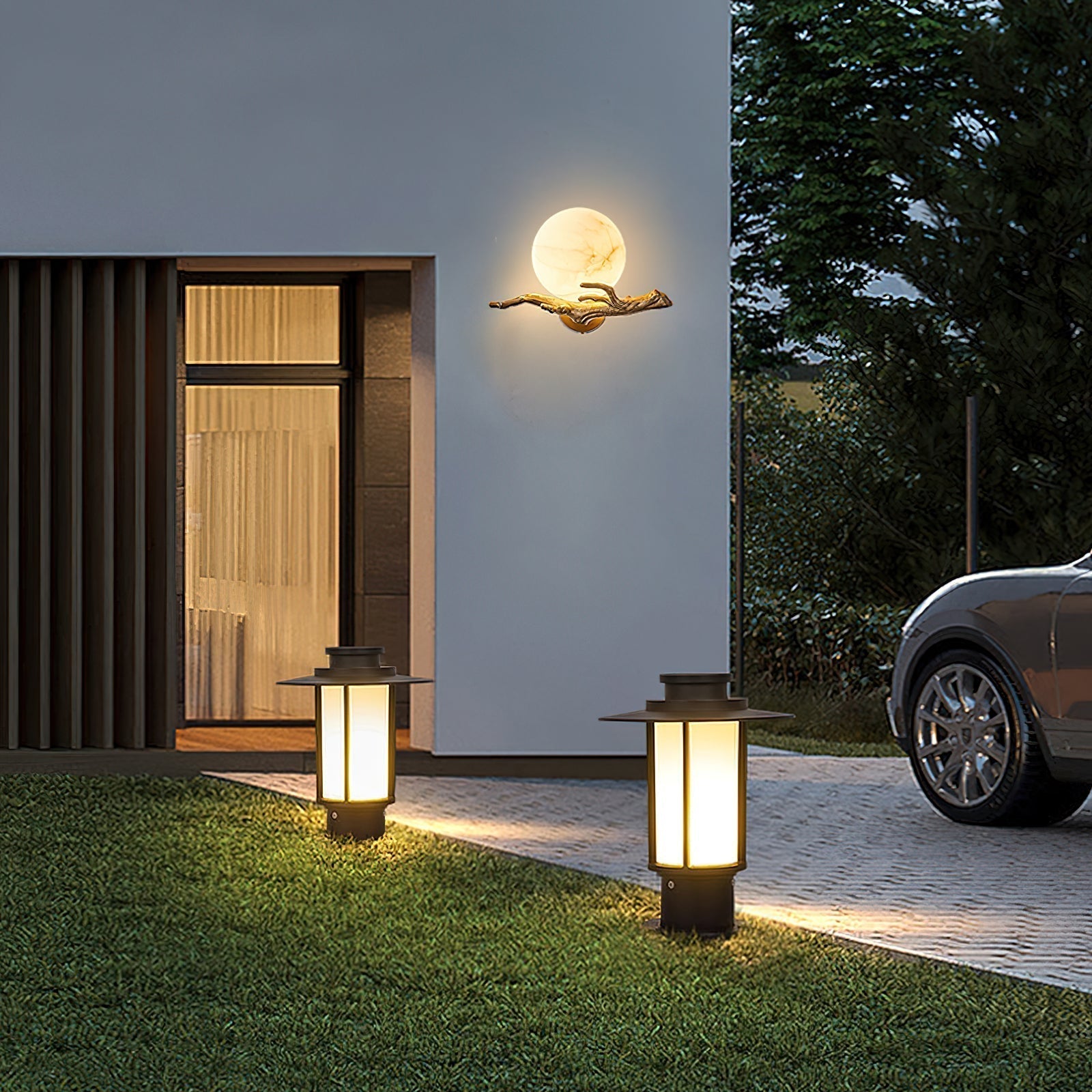 Ormirara Modern Minimalist Retro Twigs Alabaster Wall Lamp - Letslighting