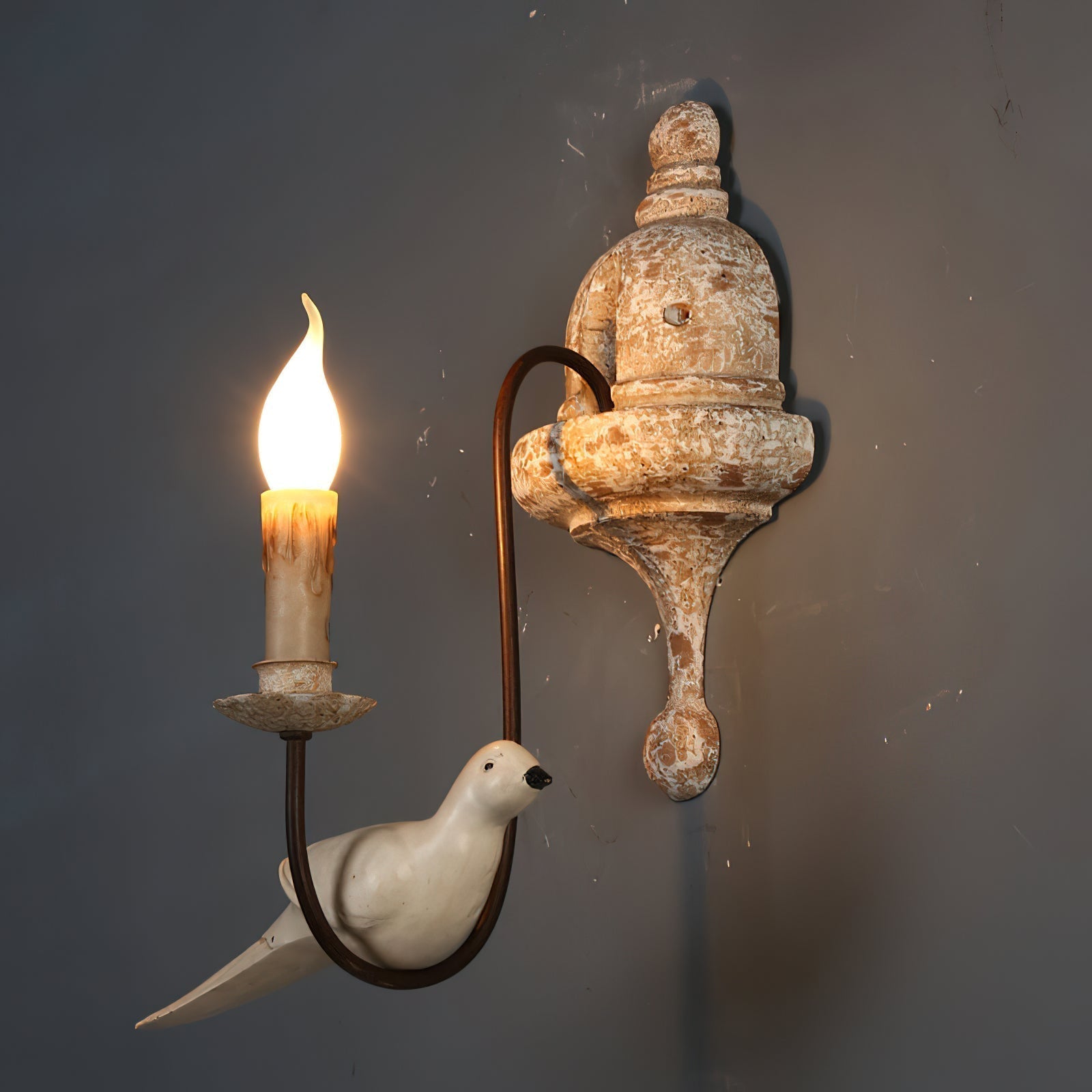 Syraean Vintage Retro Vogel Holz Wandleuchte-Letslighting